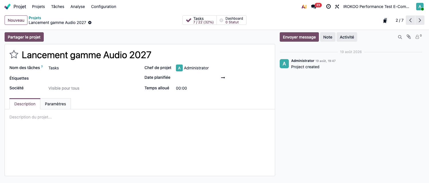 Création d'un projet
