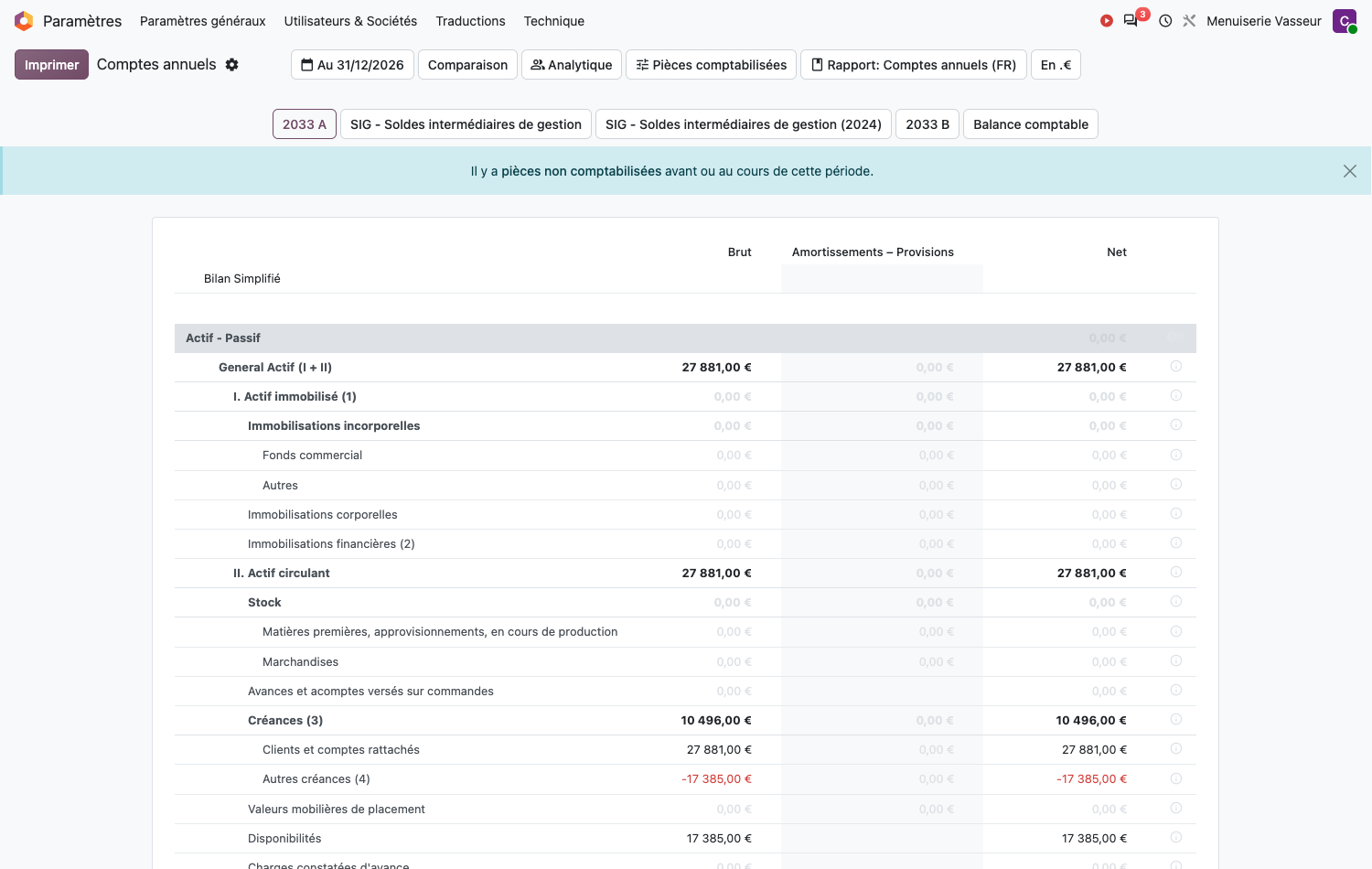 Rapport annuel en cours d'édition
