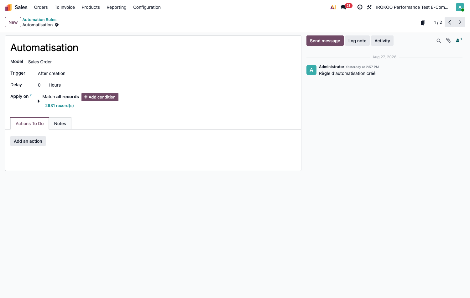 Creating an automation rule