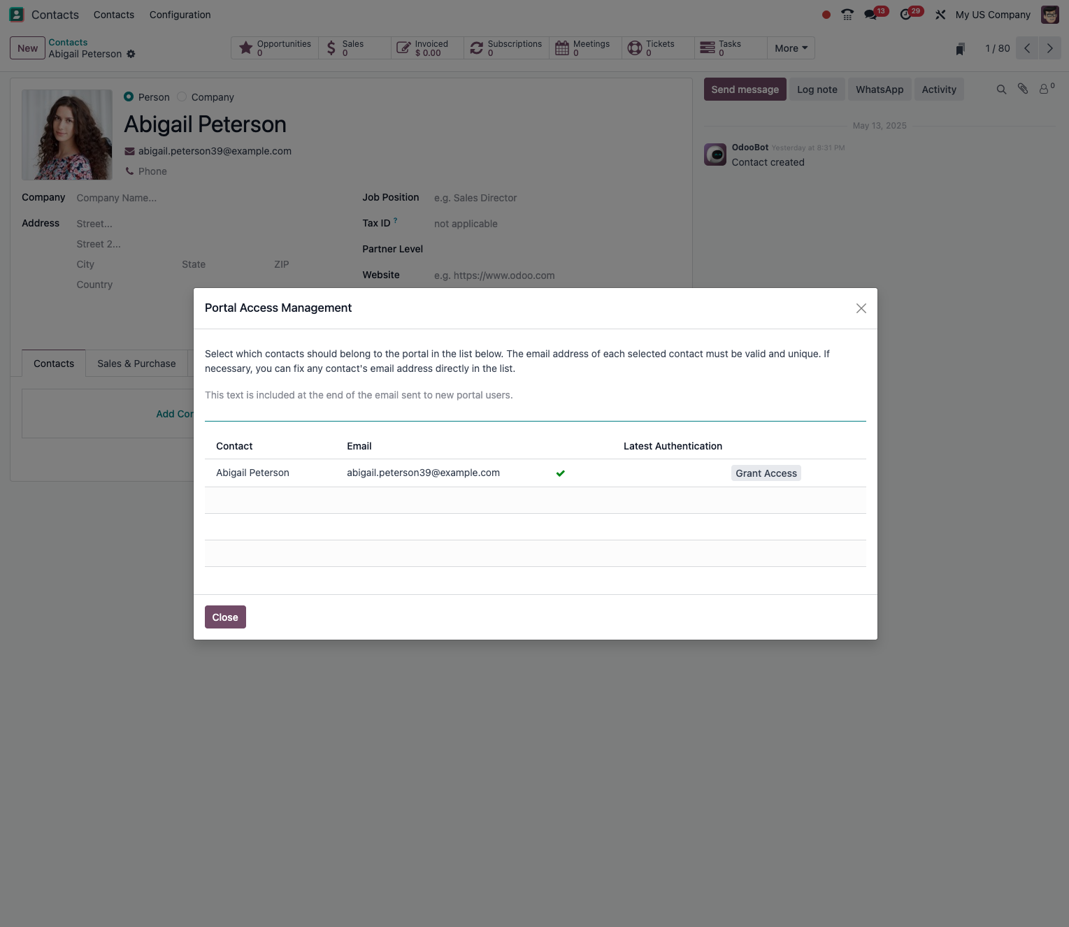 Invitation au portail client